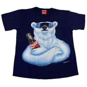 Vintage Coca Cola Coke Bear Shirt Men's XL 1994 Single Stitch *Flawed